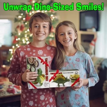 Funwares Original Tricerataco - The Ultimate Dinosaur Taco Holder, Fun and Practical White Elephant Gift, Hold 2 Tacos