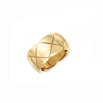 Shapes Studio Gold Ring - 18K Gold Wide Band for Women, Minimalist Style and Stacking
