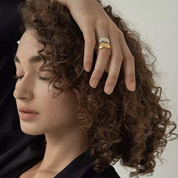 Stylish 18K Gold Ring for Women, Perfect for Stacking