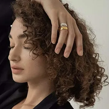 Stylish 18K Gold Ring for Women, Perfect for Stacking