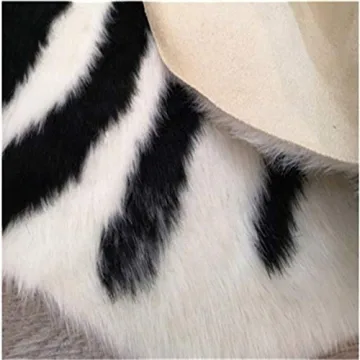 Zebra Print Faux Cowhide Rug Luxury Soft Large Size