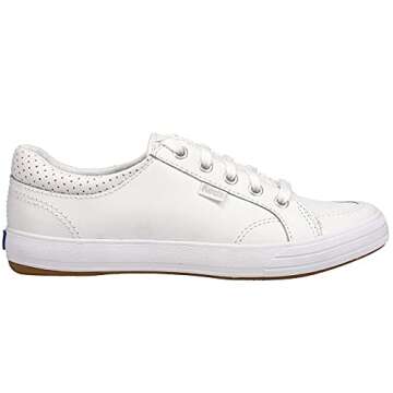 Keds Center 2 Lace Up Sneakers - Women's White Leather Comfort Shoes