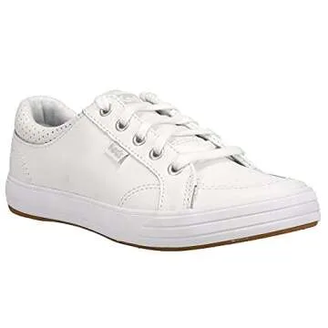 Keds Center 2 Lace Up White Leather Sneakers for Women