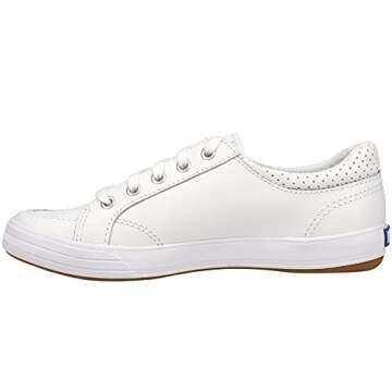 Keds Center 2 Lace Up White Leather Sneakers for Women