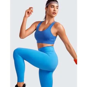 CRZ YOGA Seamless Strappy Sports Bra - Medium Support