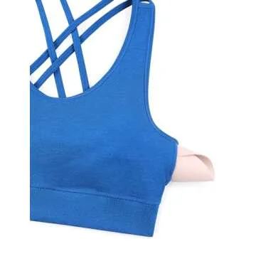 CRZ YOGA Seamless Strappy Sports Bra - Medium Support