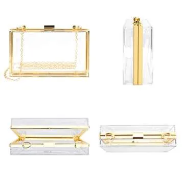 Women's Clear Purse with Detachable Chains for Every Occasion