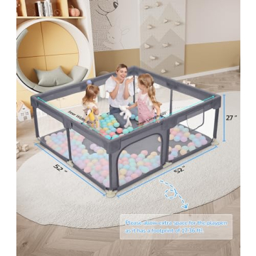 Dripex Baby Playpen Safe Spacious Toddler Play Yard