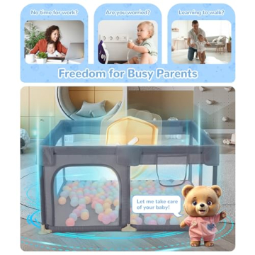 Dripex Baby Playpen Safe Spacious Toddler Play Yard