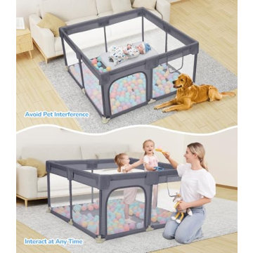 Dripex Baby Playpen Safe Spacious Toddler Play Yard