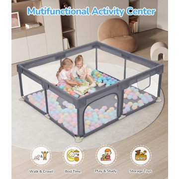 Dripex Baby Playpen Safe Spacious Toddler Play Yard