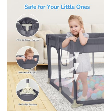 Dripex Baby Playpen Safe Spacious Toddler Play Yard