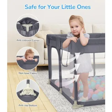 Dripex Baby Playpen Safe Spacious Toddler Play Yard
