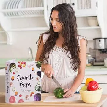 Recipe Binder 8.5x11, 3 Ring DIY Cookbook Binder Kit 12 Dividers & 25 Plastic Sleeves & 25 Recipe Pages & 36 Labels, Recipe Books Binder, Recipe Organizer Binder Kit, Recipe Book (Vegetable)