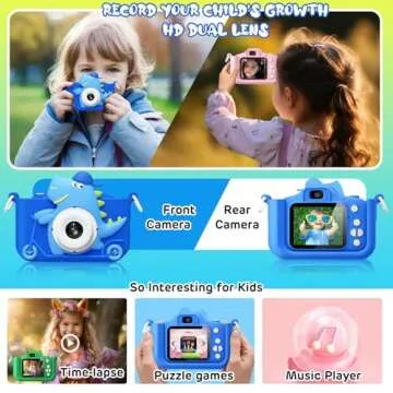 TIME4DEALS Kids Camera 48MP HD Video, Fun Toys for Kids