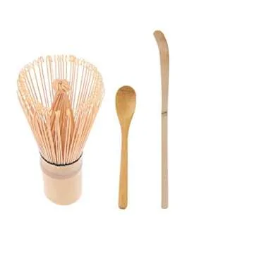 Japanese Matcha Tool Set - Bamboo Scoop, Whisk & Holder