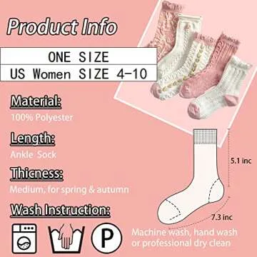 CHUNFO Cute Floral Women Ankle Socks for Stylish Comfort