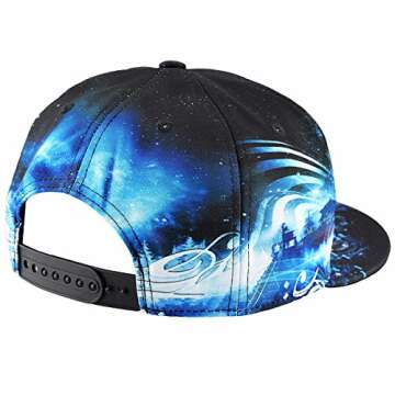 moonsix Unisex Snapback Hats - Adjustable Flat Bill Baseball Cap for Hip Hop Dancing