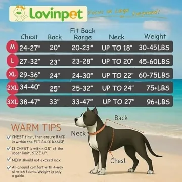 LovinPet Large Breed Dog Pajamas Onesie - Cozy and Cute for Large Dogs