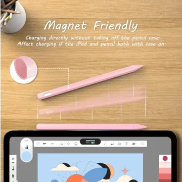 KELIFANG Silicone Case for Apple Pencil Pro 2024 & Apple Pencil 2nd Generation, Cute Pink Protective Skin Sleeve Cover Holder Grip and Tip Cap Accessories Compatible with iPad Pro 11 12.9 13 Inch