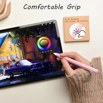 KELIFANG Silicone Case for Apple Pencil Pro 2024 & Apple Pencil 2nd Generation, Cute Pink Protective Skin Sleeve Cover Holder Grip and Tip Cap Accessories Compatible with iPad Pro 11 12.9 13 Inch