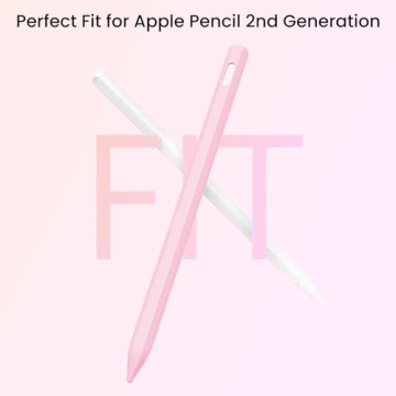 KELIFANG Silicone Case for Apple Pencil Pro 2024 & Apple Pencil 2nd Generation, Cute Pink Protective Skin Sleeve Cover Holder Grip and Tip Cap Accessories Compatible with iPad Pro 11 12.9 13 Inch