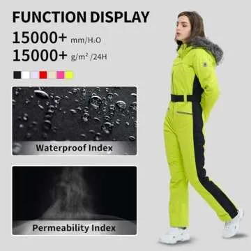 HIGH EXPERIENCE Women Slim Fit Ski Suit for Winter Adventures