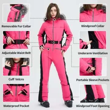 HIGH EXPERIENCE Women Slim Fit Ski Suit for Winter Adventures
