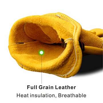 Durable Kim Yuan Leather Work Gloves for Gardening & Construction
