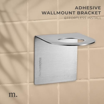 MaisoNovo No Drill Shower Dispenser Set 3-Chamber 16.9 oz