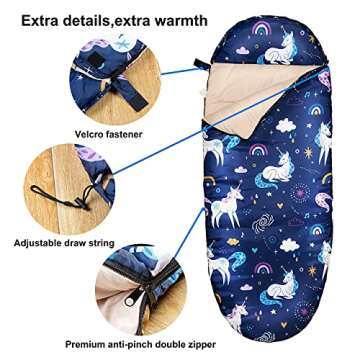 Unicorn Rainbow Kids Sleeping Bag - RIOYALO Quality & Comfort