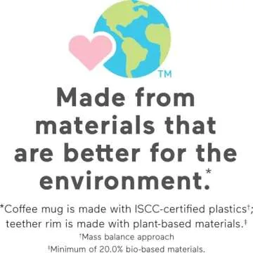 Fisher-Price Baby Toy Rattle A-Latte Coffee Cup Teether, BPA-Free Sensory Activity for Developmental Play Newborns Ages 3+ Months