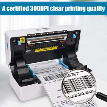 300DPI High Resolution Thermal Label Printer - Cost effective shipping solution