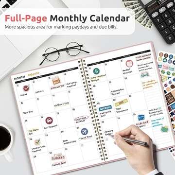 Budget Planner - Monthly Budget Book with Expense Tracker Notebook, Undated Bill Organizer & Finance...