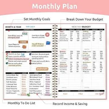 Budget Planner - Monthly Budget Book with Expense Tracker Notebook, Undated Bill Organizer & Finance Planner to Take Control of Your Money, 2024-2025 Account Book to Manage Your Finances-Pink