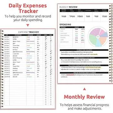 Budget Planner - Monthly Budget Book with Expense Tracker Notebook, Undated Bill Organizer & Finance Planner to Take Control of Your Money, 2024-2025 Account Book to Manage Your Finances-Pink