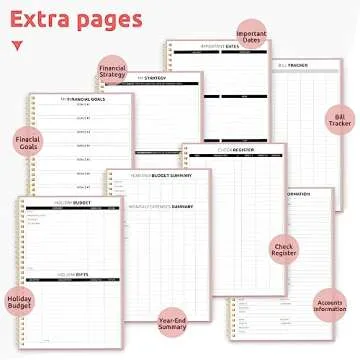 Budget Planner - Monthly Budget Book with Expense Tracker Notebook, Undated Bill Organizer & Finance Planner to Take Control of Your Money, 2024-2025 Account Book to Manage Your Finances-Pink