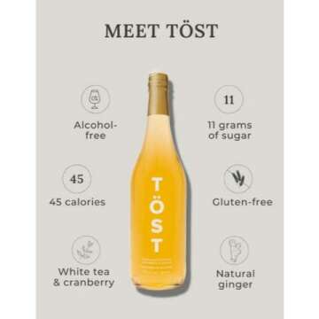 TÖST Sparkling Beverage, Alcohol Free - 3 Pack 25.4 Fl Oz