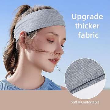 Stylish Non Slip Boho Headbands for Women - 6 Pack