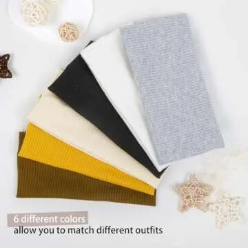 Stylish Non Slip Boho Headbands for Women - 6 Pack