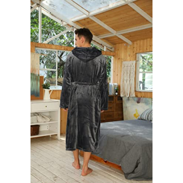 U2SKIIN Fleece Hooded Robe Soft Stylish Comfort