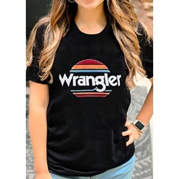 Women's Vintage Cowboy Sunset T-Shirt for Comfort
