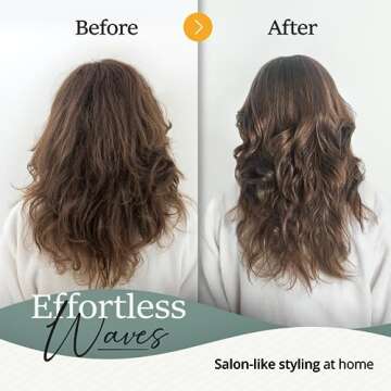 Boar Bristle Round Brush for Blow Out Set by Belula. Round Hair Brush For Blow Drying. Medium 2.4” Wooden Barrel. Hairbrush Ideal to Add Volume and Body. Free 3 x Hair Clips & Travel Bag