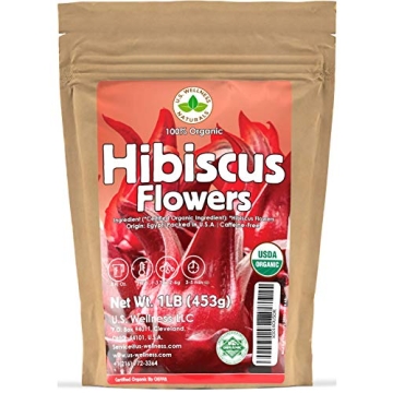 100% Certified Organic Hibiscus Tea - 1LB Bulk Herbal Tea