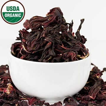 Organic Hibiscus Tea - Caffeine Free Herbal Tea 1LB