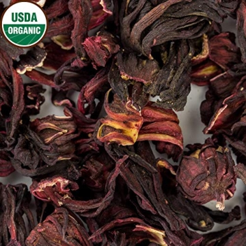 Organic Hibiscus Tea - Caffeine Free Herbal Tea 1LB