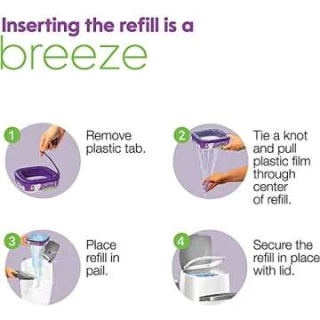 Litter Genie Ultimate Cat Litter Disposal System Refills, Lock Away Odors, Purple ,12 Cartridges