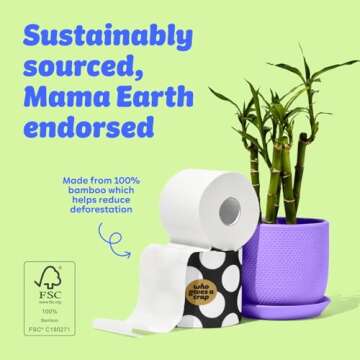 Biodegradable Bamboo Toilet Paper - Eco-friendly Comfort