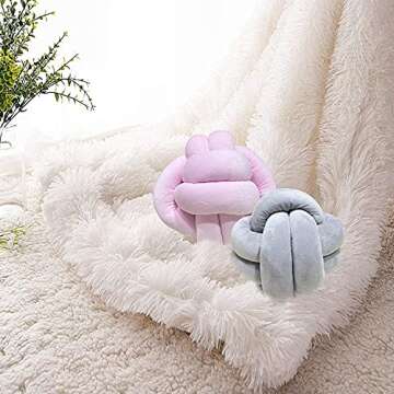 Yi-gog Knot Ball Pillow - Plush Decorative Throw Cushion for All Ages