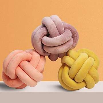 Yi-gog Knot Ball Pillow Plush Decor Cushion for All Ages